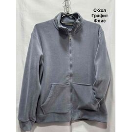 Кофта спортивна жіноча тепла 2061 grey р.44-52 "WELL" недорого оптом від прямого постачальника