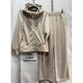 Костюм спортивний жіночий теплий 2095 l.beige р.44-52 "WELL" недорого оптом від прямого постачальника