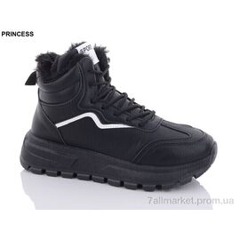 Черевики жіночі стильні Зима AG67 black (8 пар р.36-41) "Princess" недорого оптом від прямого постачальника