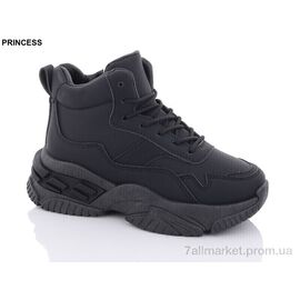 Черевики жіночі стильні Зима D25 black (8 пар р.36-41) "Princess" недорого оптом від прямого постачальника