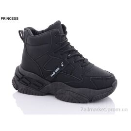 Черевики жіночі стильні Зима D26 black (8 пар р.36-41) "Princess" недорого оптом від прямого постачальника
