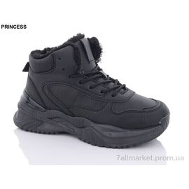 Черевики жіночі стильні Зима YP07 black (8 пар р.36-41) "Princess" недорого оптом від прямого постачальника