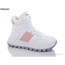 Черевики жіночі стильні Зима AG66 white (8 пар р.36-41) "Princess" недорого оптом від прямого постачальника