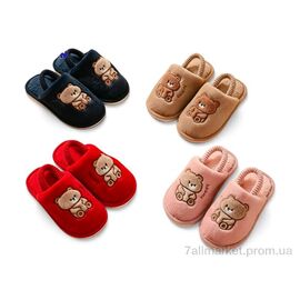 Фотография Тапки детские домашние зима HC26 mix (12 пар р.24-29) "Rai shoes" недорого оптом от прямого поставщика