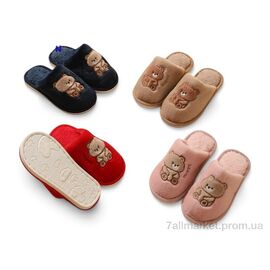 Фотография Тапки детские домашние зима HC27 mix (12 пар р.30-35) "Rai shoes" недорого оптом от прямого поставщика
