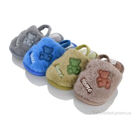 Фотография Тапки детские домашние Весна/осень S4250 mix (12 пар р.24-29) "Family" недорого оптом от прямого поставщика