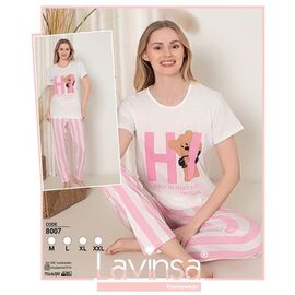 Фотография Пижама лёгкая женская 8007 pink р.M-2XL "DONELLA" недорого оптом от прямого поставщика