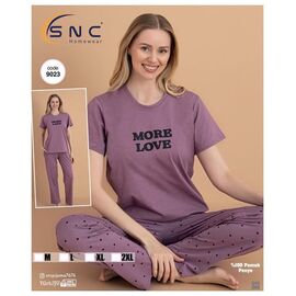 Фотография Пижама лёгкая женская 9023 purple р.M-2XL "DONELLA" недорого оптом от прямого поставщика