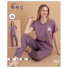 Фотография Пижама лёгкая женская 9026 purple р.M-2XL "DONELLA" недорого оптом от прямого поставщика