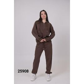 Фотография Костюм спортивный женский тёплый 25908 brown р.42-48 "LOOK" недорого оптом от прямого поставщика