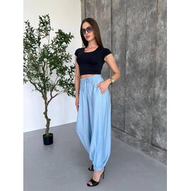 Фотография Штаны женские 1742 l.blue р.42-48 "BONJOUR" недорого оптом от прямого поставщика