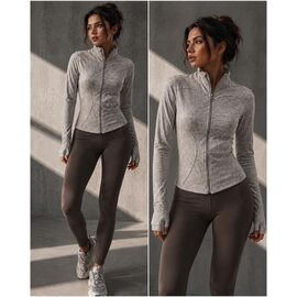Кофта спортивна жіноча 1799 beige р.42-46 "BONJOUR" недорого оптом від прямого постачальника