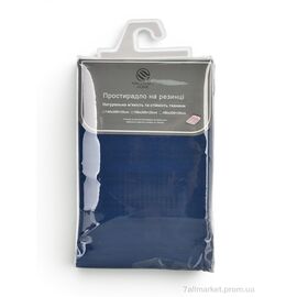 Постільна білизна  22129 (99203) blue Простирадло на резинці (180x200+25) (1 шт. р.сіткаOne size) "Obuvok" недорого оптом від прямого постачальника
