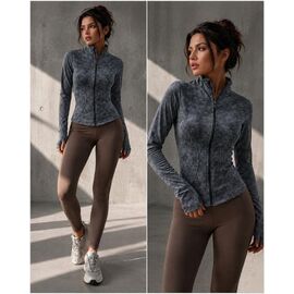 Кофта спортивна жіноча 1799 d.grey р.42-46 "BONJOUR" недорого оптом від прямого постачальника