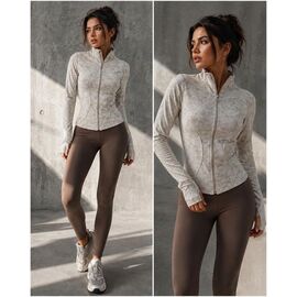 Кофта спортивна жіноча 1799 l.beige р.42-46 "BONJOUR" недорого оптом від прямого постачальника