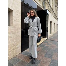 Фотография Костюм женский тёплый 5186 grey р.42-52 "BONJOUR" недорого оптом от прямого поставщика
