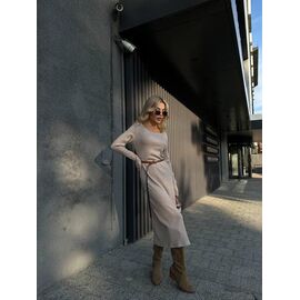 Сукня жіноча 8060 beige р.42-52 "BONJOUR" недорого оптом від прямого постачальника