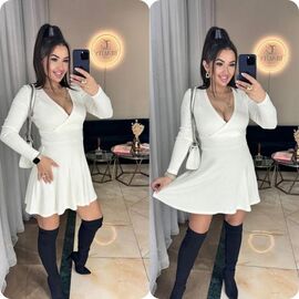Сукня жіноча 8063 white р.42-52 "BONJOUR" недорого оптом від прямого постачальника