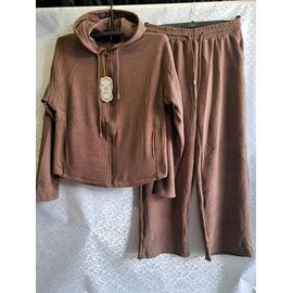 Фотография Костюм спортивный женский тёплый 2098 brown р.S-2XL "ZERO" недорого оптом от прямого поставщика