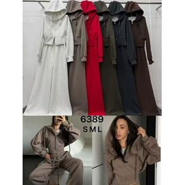 Фотография Костюм спортивный женский тёплый BT6389 khaki р.S-L "Dorimodes" недорого оптом от прямого поставщика