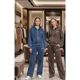 Фотография Костюм спортивный женский тёплый BX586 brown р.M-XL "Dorimodes" недорого оптом от прямого поставщика