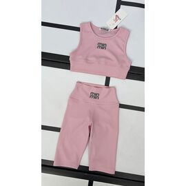 Костюм дитячий спортивний літній на дівчинку IB825 pink р.116-140 "iBamBino" недорого оптом від прямого постачальника