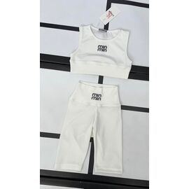 Костюм дитячий спортивний літній на дівчинку IB826 white р.116-140 "iBamBino" недорого оптом від прямого постачальника