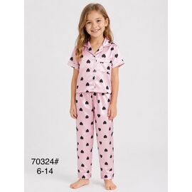 Фотография Пижама детская лёгкая на девочку 70324 pink р.6-14 "Fili kids" недорого оптом от прямого поставщика