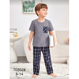 Фотография Пижама детская лёгкая на мальчика 70352 grey р.6-14 "Fili kids" недорого оптом от прямого поставщика