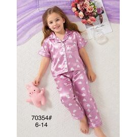 Фотография Пижама детская лёгкая на девочку 70354 pink р.6-14 "Fili kids" недорого оптом от прямого поставщика
