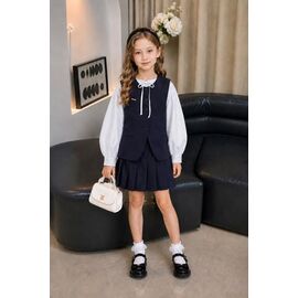 Фотография Комплект детский на девочку FK1924 navy р.110-150 "Fili kids" недорого оптом от прямого поставщика