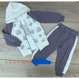 Костюм дитячий на дівчинку 1298 grey р.1-4 "Emir kids" недорого оптом від прямого постачальника
