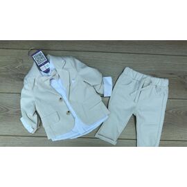 Костюм дитячий на хлопчика 1314 beige р.0.6-1.6 "Emir kids" недорого оптом від прямого постачальника