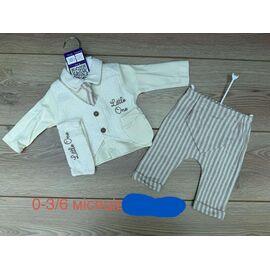 Костюм дитячий на хлопчика 1316 beige р.0.3-0.6 "Emir kids" недорого оптом від прямого постачальника