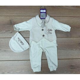 Комбінезон дитячий на хлопчика 1321 beige р.0.3-0.9 "Emir kids" недорого оптом від прямого постачальника