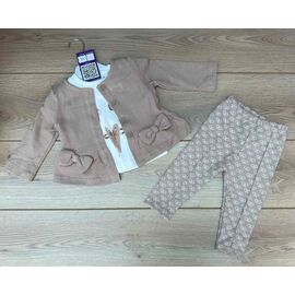 Костюм дитячий на дівчинку 1339 beige р.0.9-2 "Emir kids" недорого оптом від прямого постачальника