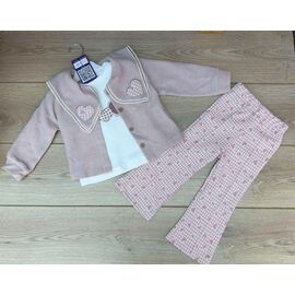 Костюм дитячий на дівчинку 1341 beige р.2-5 "Emir kids" недорого оптом від прямого постачальника