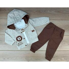 Костюм дитячий на хлопчика 1354 brown р.1-2 "Emir kids" недорого оптом від прямого постачальника