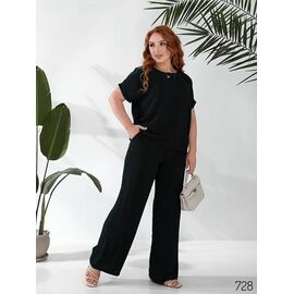 Фотография Костюм женский 728 black р.50-58 "DORA" недорого оптом от прямого поставщика