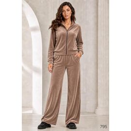 Фотография Костюм спортивный женский тёплый 795 beige р.42-56 "DORA" недорого оптом от прямого поставщика