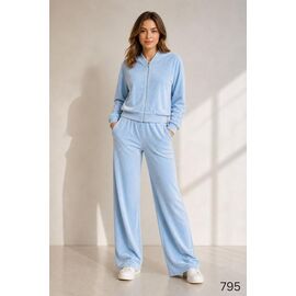 Фотография Костюм спортивный женский тёплый 795 l.blue р.42-56 "DORA" недорого оптом от прямого поставщика