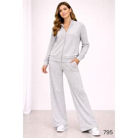 Фотография Костюм спортивный женский тёплый 795 l.grey р.42-56 "DORA" недорого оптом от прямого поставщика