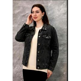 Фотография Куртка женская демисезонная JL1326 black р.50-58 "Julia" недорого оптом от прямого поставщика