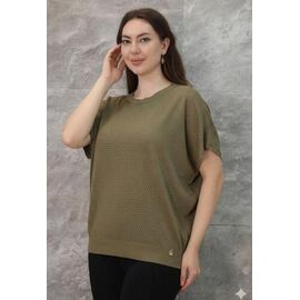 Фотография Футболка женская JL1335 khaki р.52-54 "Julia" недорого оптом от прямого поставщика