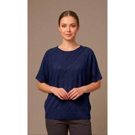 Фотография Футболка женская JL1339 navy р.50-52 "Julia" недорого оптом от прямого поставщика