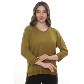 Фотография Свитер женский JL1343 khaki р.52-54 "Julia" недорого оптом от прямого поставщика