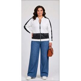 Фотография Кофта спортивная женская JL1346 white р.52-56 "Julia" недорого оптом от прямого поставщика