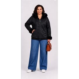 Фотография Куртка женская демисезонная JL1349 black р.52-56 "Julia" недорого оптом от прямого поставщика