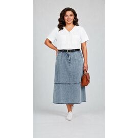 Фотография Юбка женская JL1351 l.blue р.38-48 "Julia" недорого оптом от прямого поставщика
