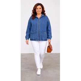 Фотография Куртка женская демисезонная JL1354 blue р.56-60 "Julia" недорого оптом от прямого поставщика